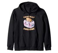 Toasty Awesome Cute Tostapane e Pane Felpa con Cappuccio
