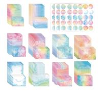 Toatelu 1 set di 160 fogli di carta da lettere e buste, 22,5 × 15,5 × 2,2 cm, con busta pastello, bel set di carta da lettere per cancelleria, che si può inviare a qualcuno