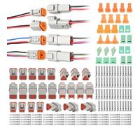 TOATELU 140 pezzi spina tedesca per auto: TOATELU 2/3/4/6 poli, connettore elettrico impermeabile per auto, moto, camion, barche