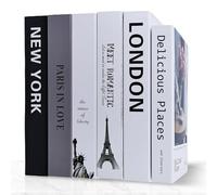 TOATELU 6 libro decorativi, copertina rigida moderna, per decorazioni casa, libreria, tavolino, scaffali, ufficio, senza pagine