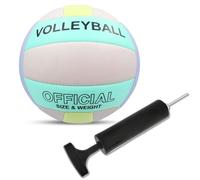 TOATELU Pallone da pallavolo da spiaggia misura ufficiale 5: palline da pallavolo morbide con pompa a sfera, pallavolo sportivo, allenamento sportivo, set di sabbia per esterni e interni, per