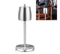 TOATELU Posacenere da Terra Regolabile: Altezza Estensibile da 34 a 68 cm, Grande Posacenere in Acciaio Inossidabile con Coperchio e Base Antiscivolo, Posacenere da Terra per Esterni e Interni