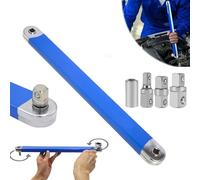 TOATELU Pro Zero Offset Extension Wrench - Chiave di prolunga con adattatore di azionamento da 1/2", 1/4" e 3/8", multifunzione Zero Offset Extension Wrench per riparazione auto e casa