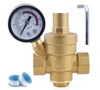 TOATELU Riduttore di pressione acqua 1/2 pollice DN15, con manometro e valvola di riduzione della pressione
