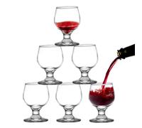TOATELU Set 6 bicchieri da cognac, Bicchieri da shot da 100 ml, mini bicchiere da brandy per scotch, borbone e whisky e liquori, confezione