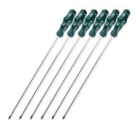 TOATELU Set 6 Cacciaviti Lunghi Torx Magnetici: Lama 400 mm, Manico in Plastica (T15, T20, T25, T27, T30, T40)