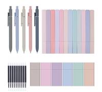 TOATELU Set di 33 evidenziatori fluorescenti pastello: 12 evidenziatori estetici, 5 pennarelli gel con inchiostro nero con 10 mine di ricambio incluse e 6 nastri correttori, materiale scolastico per