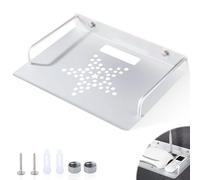 TOATELU Supporto da parete universale per router, scaffale da router, piccolo ripiano da parete per proiettore, scaffale da parete multiuso in alluminio, per TV case, router, decoder, mini PC