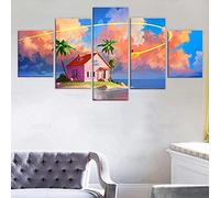 Toaueng Poster E Stampe 5 Pezzi Di Tela Kame House Anime 150×80Cm 5 Quadri Su Tela Wall Art Cinque Parti Pannello Dipinto Murale Hd Poster Modern Modular Picture