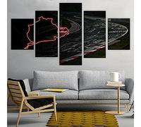 Toaueng Poster E Stampe 5 Pezzi Di Tela Nurburgring Rally Pista Circuito Racing 150×80Cm 5 Quadri Su Tela Wall Art Cinque Parti Pannello Dipinto Murale Hd Poster Modern Modular Picture