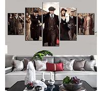 Toaueng Poster E Stampe 5 Pezzi Di Tela Peaky Blinders 150×80Cm Senza Cornice 5 Quadri Su Tela Wall Art Cinque Parti Pannello Dipinto Murale Hd Poster Modern Modular Picture