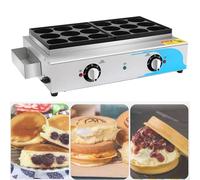 ToayNia Macchina elettrica Commerciale per Hamburger per Uova, Macchina per Hamburger per Uova, riscaldatore ad Anello, Controllo manopola 50-300 °C, 9/18 Kong, per Hamburger, Uova Fritte, panini 18