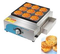 ToayNia Macchina per Hamburger elettrica Commerciale per Uova, Macchina per Hamburger per Uova alla Piastra, con Riscaldamento rapido a Controllo della Temperatura, 9/18 Kong, 50-300 ℃, Uova Fritte 9