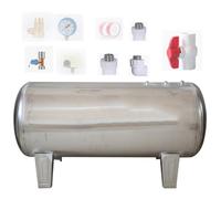 ToayNia Serbatoio di Pressione Orizzontale in Acciaio Inossidabile, Serbatoio di Pressione Orizzontale per l'accumulo di Acqua di Emergenza, per parchi/Agricoltura/scuole/Case 100L