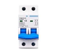 TOB1Z-63 Mini interruttore automatico 2P DC MCB 6KA 500V 3A 6A 10A 16A 20A 25A 32A 40A 50A 63A(20A)