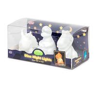 Tobar Dinosaurier Dino - Set di 3 lampade da notte a LED, multicolore