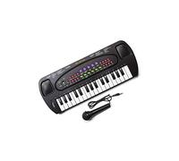 Tobar Set tastiera elettronica e microfono per karaoke, nero