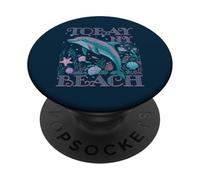 TOBAY BEACH NY DOLPHIN SOUVENIR DA SPIAGGIA COLORATO PopSockets PopGrip Adesivo