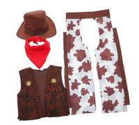 TOBBOMEY 1 Set Abbigliamento a tema in denim vestito da festa per da cowboy costume da cowboy per vestito occidentale per Donne Western Outfit plastica