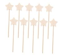 TOBBOMEY 10 pezzi Bacchette Magiche Forma di Stella per DIY Creativo in Non Verniciato Accessori Lavoretti Ragazzo Ragazza Ragazza Giocattolo Fata per Festa e Performance