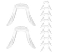 TOBBOMEY 10 Pezzi Cuscinetti Nasali in Silicone a U per Occhiali, Supporto Nasello Antiscivolo Sostitutivo, Morbidi e Traspiranti per Montature e Occhiali da Sole, Accessori Riparazione