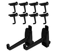 TOBBOMEY 10 pezzi Ganci Pegboard in Plastica Abs Nera per Garage e Organizzazione Utensili Ganci Multipurpose Resistenti e Anticaduta per Pannelli Forati Soluzione per Attrezzi e Accessori