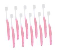 TOBBOMEY 10 pezzi Spazzolino Piccolo e Sottile per Adulti da Viaggio con Setole Morbide per Delicata Delle Gengive Design Compatto in Plastica per Uso Quotidiano e Albergo