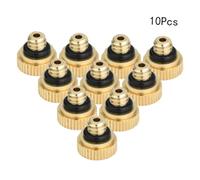 TOBBOMEY 10 Pezzi Ugelli Nebulizzazione in Metallo Senza Piombo per Raffreddamento Esterno Serrette e Controllo Polvere Alta Durata e Risparmio Idrico