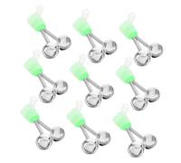 TOBBOMEY 10 Pz Campanelli Allarme per Canna Clip Doppio Suono Ultra Sensibili per Surfcasting e Traina