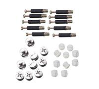 TOBBOMEY 10 set Connettori Mobili Cam Vite con Perni in Fissaggi Resistenti per Armadi e Mobili in Legno Collegamenti Laterali Stabili e Anti-vibrazione
