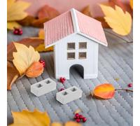 TOBBOMEY 100 pezzi Blocchi Miniatura per Casa delle Bambole Mattoncini per Giardino in Miniatura e Paesaggio Te Accessori Architettonici per Costruzioni Creative