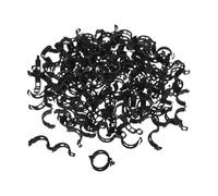 TOBBOMEY 100 Pezzi Clip per Piante in Nere Supporto per Pomodori Ortaggi e Fiori Ganci Legare Rami per Giardinaggio Esterno Fissaggio Sicuro per Piante Rampicanti