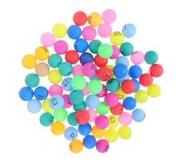 TOBBOMEY 100 Pezzi Palline Numerate Colorate per Estrazione Lotteria Sfere in Plastica Resistenti e Leggere per Tombola Giochi Bingo e Decorazioni Festa