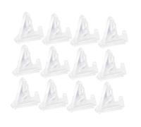 TOBBOMEY 12 Pezzi Espositore Treppiede per Monete e Medaglie Supporto Compatto per Angolo Vetrine e Scaffali Porta Badge e Carte da Tavolo Multifunzione