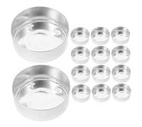 TOBBOMEY 150 Pezzi Barattoli Candela in Alluminio Resistenti al Calore per Candele da Te Vasetti Vuoti per Cera Aromaterapia Contenitori Unici per Candele per e Decorazioni