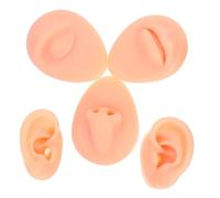 TOBBOMEY 1set Modelli Silicone Per Piercing Orecchio Naso e Bocca Simulazione Realistica Per Pratica Professionale e Didattica Di Qualità Per Formazione Medica e Body Piercing