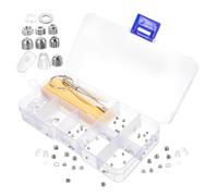 TOBBOMEY 1set Riparazione Professionale Per Occhiali Di Viti e Dadi Per Occhiali Strumenti Utili Per Riparare Orologi e Gioielli Confezione Portatile Con Scatola Di Stoccaggio