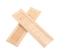 TOBBOMEY 2 Mini Per La Casa Delle Blinds Decorazioni Per La Casa Delle Mini Bui Casa Delle Legno Marrone Chiaro