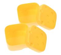 TOBBOMEY 2 pezzi Contenitore per Formaggio Fette con Salva Scatola Riutilizzabile per Conservazione in Frigorifero Organizzatore per Cucina Domestica