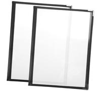 TOBBOMEY 2 pezzi Copertine per Menù Trasparenti in PVC Design Arrotondato e Stabile Leggere e Facili da Trasportare per Ristoranti e Planner Custodia Menu Anti-inciampo e