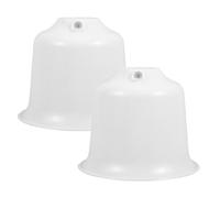 TOBBOMEY 2 Pezzi Copri Cupola Ventilatore da Soffitto Bianco Kit Copertura Decorativa per Sostituzione e Manutenzione Facile e Ufficio