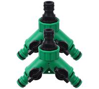 TOBBOMEY 2 Pezzi Distributore d'Acqua per L'irrigazione a Goccia Adattatore per Tubo dell'Acqua Connettore per Tubo da Giardino Raccordi per Irrigazione a Goccia Green Pom
