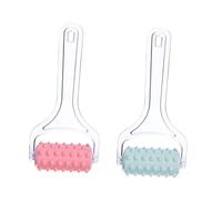 TOBBOMEY 2 pezzi Manuale Rulli con Particelle Sollevate per Corpo Braccia e Gambe Strumento Anticellulite Ergonomico Antiscivolo per Donne Terapia e Stimolazione Circolazione