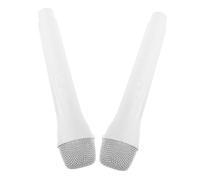 TOBBOMEY 2 pezzi Microfono Giocattolo Realistico in Plastica per Microfono Finto Portatile per Giochi di Ruolo Karaoke Spettacoli e Pratica di Comunicazione