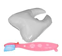 TOBBOMEY 2 pezzi Palloncini Forma di Dente in Pellicola Bianca Resistente per Shower e Battesimo Design Cartoon Decorazioni Festive per Compleanni e Shower