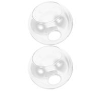 TOBBOMEY 2 Pezzi Paralume in Vetro Trasparente Sfera con Doppia Apertura per Lampade Sospensione Paralume Lampadario Copertura Lampada Piccola per Cucina e Interni