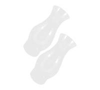 TOBBOMEY 2 pezzi Paralume Lampada Olio in Vetro Trasparente lungo Ricambio Vintage per Lampade Petrolio Diffusore Luce Classico per Spazi Accoglienti