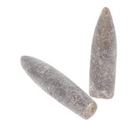 TOBBOMEY 2 Pezzi Specimen Naturali Belemnite da Fossili Autentici in Minerale per Studio Geologia Decorazione Casa e Hotel Modelli Educativi per Paleontologia