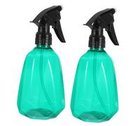 TOBBOMEY 2 pezzi Spruzzino per Piante in Verde Scuro Annaffiatoio Piccolo Trasparente con Pompa Manuale Bottiglia Spray per Giardino Casa e Salone Parrucchiere