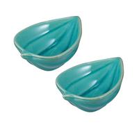 TOBBOMEY 2 Pz vassoio per aromaterapia piatto snack in ceramica capsule diffusore essenziale patchouli olio essenziale portaprofumo portaprofumi piatto di ceramica vassoio di incenso Blue